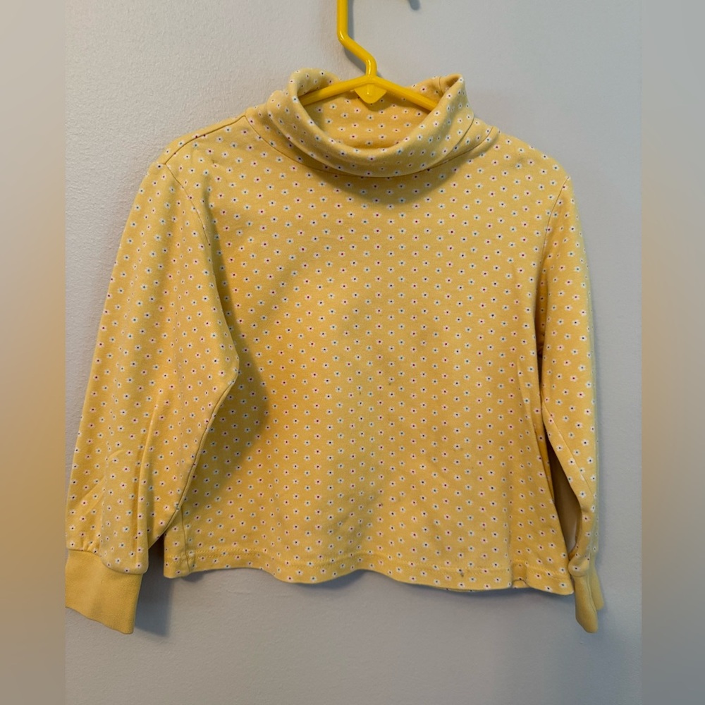 Vintage Gymboree Yellow Floral Turtleneck Shirt